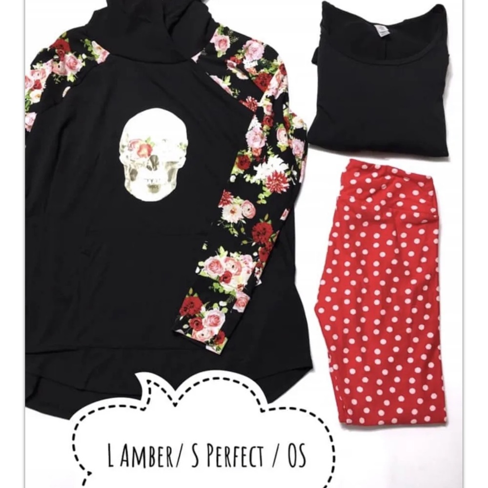 Amber skull l perfect t s leggings os